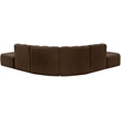Meridian Furniture Arc Brown Velvet Modular Sectional