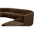 Meridian Furniture Arc Brown Velvet Modular Sectional