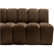 Meridian Furniture Arc Brown Velvet Modular Sectional