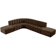 Meridian Furniture Arc Brown Velvet Modular Sectional