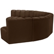 Meridian Furniture Arc Brown Velvet Modular Sectional