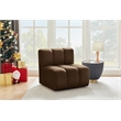Meridian Furniture Arc Brown Velvet Straight Chair