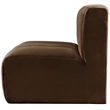 Meridian Furniture Arc Brown Velvet Straight Chair