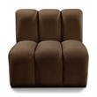 Meridian Furniture Arc Brown Velvet Straight Chair