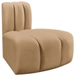 Meridian Furniture Arc Camel Velvet Reverse Corner