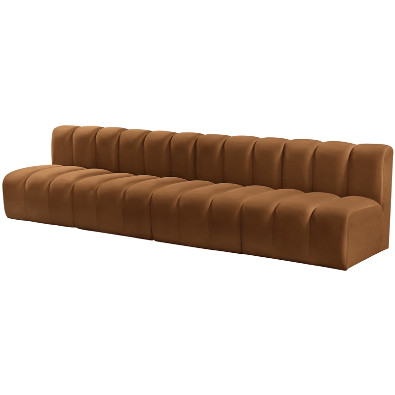 Meridian Furniture Arc Saddle Velvet Modular Sectional