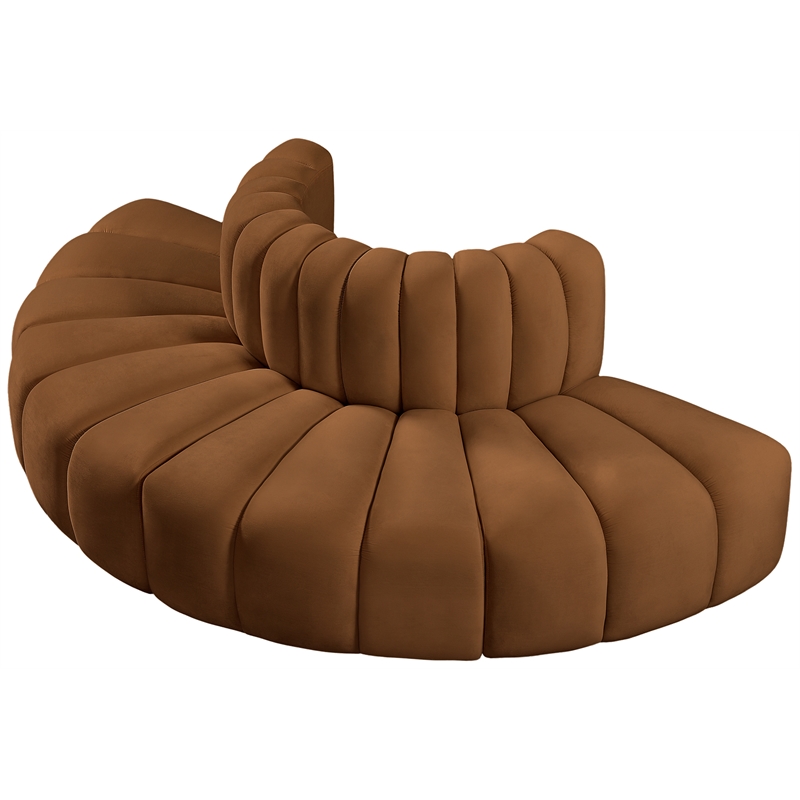 Meridian Furniture Arc Saddle Velvet Modular Sectional