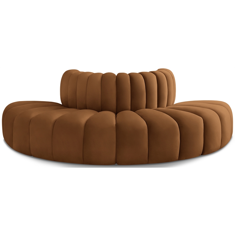 Meridian Furniture Arc Saddle Velvet Modular Sectional