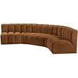 Meridian Furniture Arc Saddle Velvet Modular Sectional
