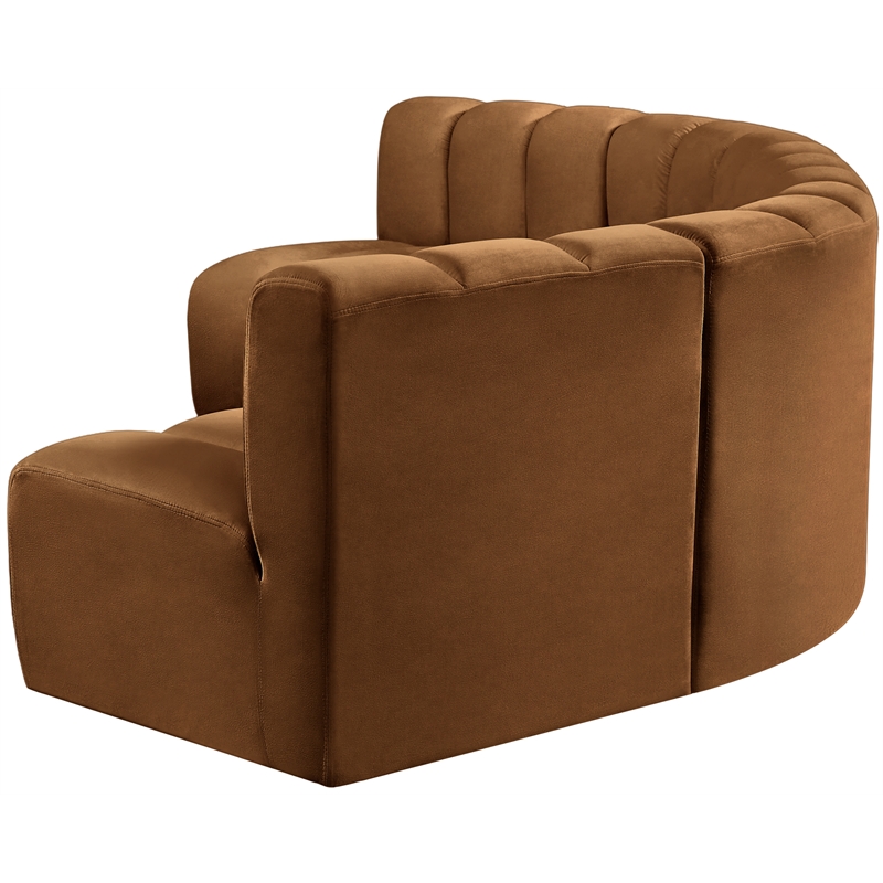 Meridian Furniture Arc Saddle Velvet Modular Sectional