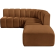 Meridian Furniture Arc Saddle Velvet Modular Sectional