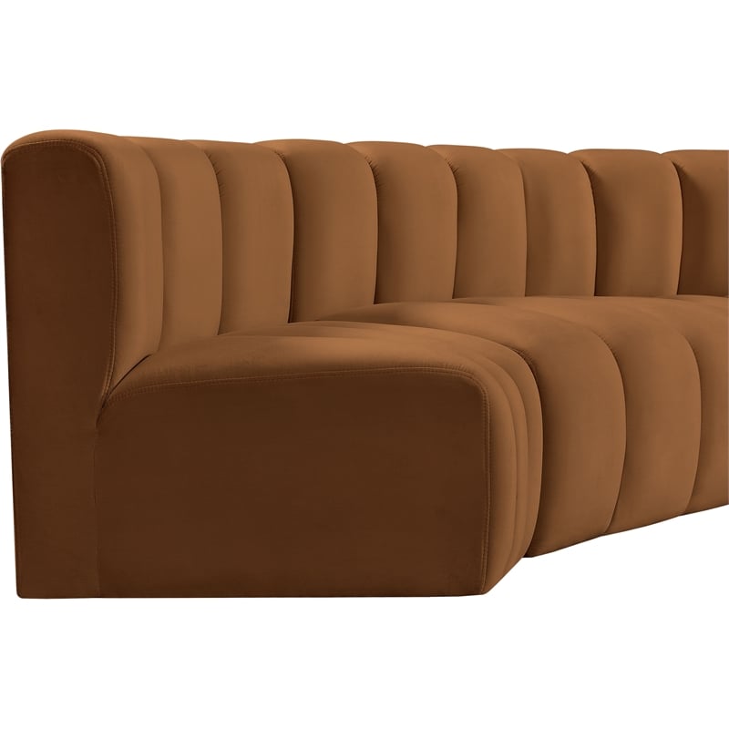 Meridian Furniture Arc Saddle Velvet Modular Sectional