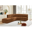 Meridian Furniture Arc Saddle Velvet Modular Sectional