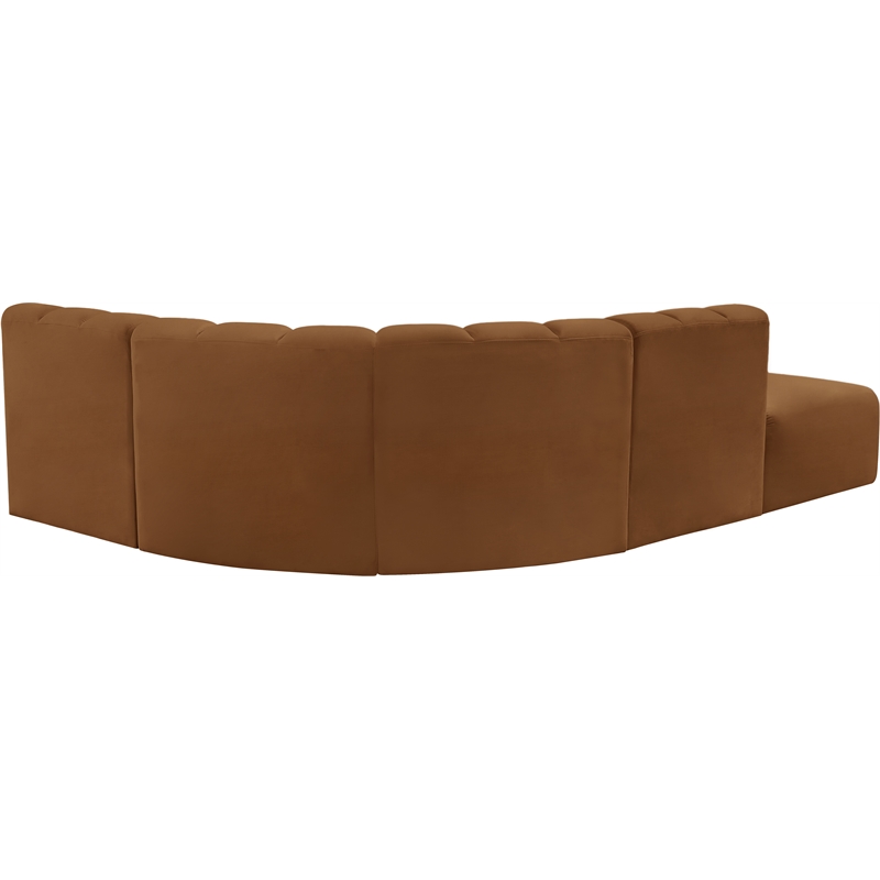 Meridian Furniture Arc Saddle Velvet Modular Sectional
