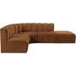 Meridian Furniture Arc Saddle Velvet Modular Sectional