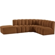 Meridian Furniture Arc Saddle Velvet Modular Sectional