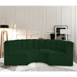 Meridian Furniture Arc Green Boucle Fabric Modular Sectional