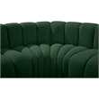 Meridian Furniture Arc Green Boucle Fabric Modular Sectional