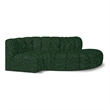 Meridian Furniture Arc Green Boucle Fabric Modular Sectional