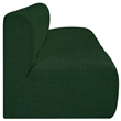 Meridian Furniture Arc Green Boucle Fabric Modular Sectional