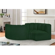 Meridian Furniture Arc Green Boucle Fabric Modular Sectional