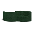 Meridian Furniture Arc Green Boucle Fabric Modular Sectional