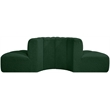 Meridian Furniture Arc Green Boucle Fabric Modular Sectional