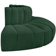 Meridian Furniture Arc Green Boucle Fabric Modular Sectional