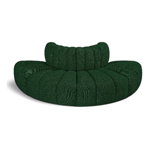 Meridian Furniture Arc Green Boucle Fabric Modular Sectional