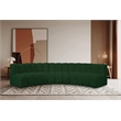 Meridian Furniture Arc Green Boucle Fabric Modular Sectional