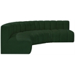 Meridian Furniture Arc Green Boucle Fabric Modular Sectional