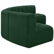 Meridian Furniture Arc Green Boucle Fabric Modular Sectional