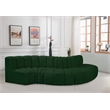 Meridian Furniture Arc Green Boucle Fabric Modular Sectional