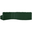 Meridian Furniture Arc Green Boucle Fabric Modular Sectional