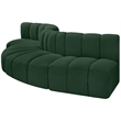 Meridian Furniture Arc Green Boucle Fabric Modular Sectional