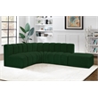 Meridian Furniture Arc Green Boucle Fabric Modular Sectional