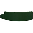 Meridian Furniture Arc Green Boucle Fabric Modular Sectional
