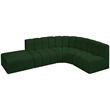 Meridian Furniture Arc Green Boucle Fabric Modular Sectional