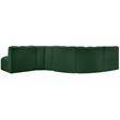 Meridian Furniture Arc Green Boucle Fabric Modular Sectional