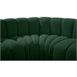 Meridian Furniture Arc Green Boucle Fabric Modular Sectional