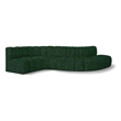 Meridian Furniture Arc Green Boucle Fabric Modular Sectional
