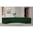 Meridian Furniture Arc Green Boucle Fabric Modular Sectional