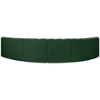 Meridian Furniture Arc Green Boucle Fabric Modular Sectional