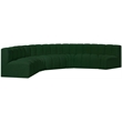 Meridian Furniture Arc Green Boucle Fabric Modular Sectional