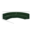 Meridian Furniture Arc Green Boucle Fabric Modular Sectional