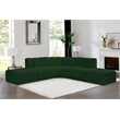 Meridian Furniture Arc Green Boucle Fabric Modular Sectional