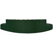 Meridian Furniture Arc Green Boucle Fabric Modular Sectional
