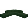 Meridian Furniture Arc Green Boucle Fabric Modular Sectional