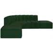 Meridian Furniture Arc Green Boucle Fabric Modular Sectional