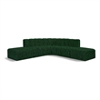 Meridian Furniture Arc Green Boucle Fabric Modular Sectional